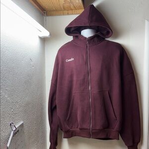 Comfit Men's Burgundy Zip-Up Hoodie Thick fabric very comfy